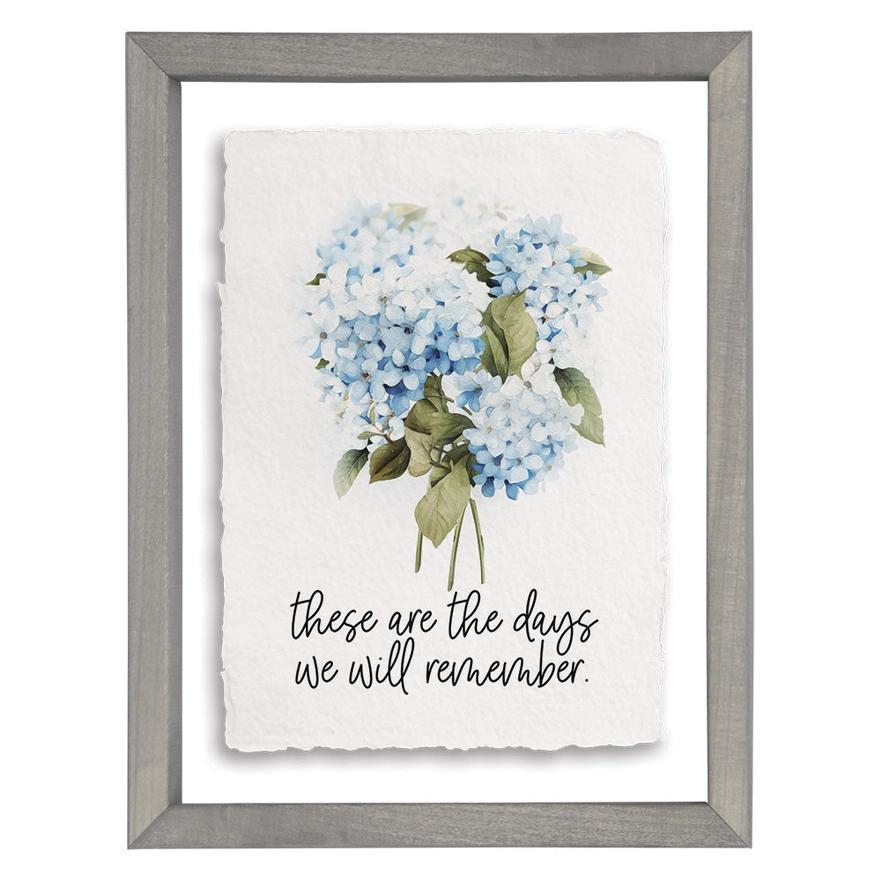 Days Remember Hydrangea - Floating Wall Art Rectangle