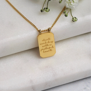 Necklace - MantraBand Note To Self "Start Each Day With A Grateful Heart"