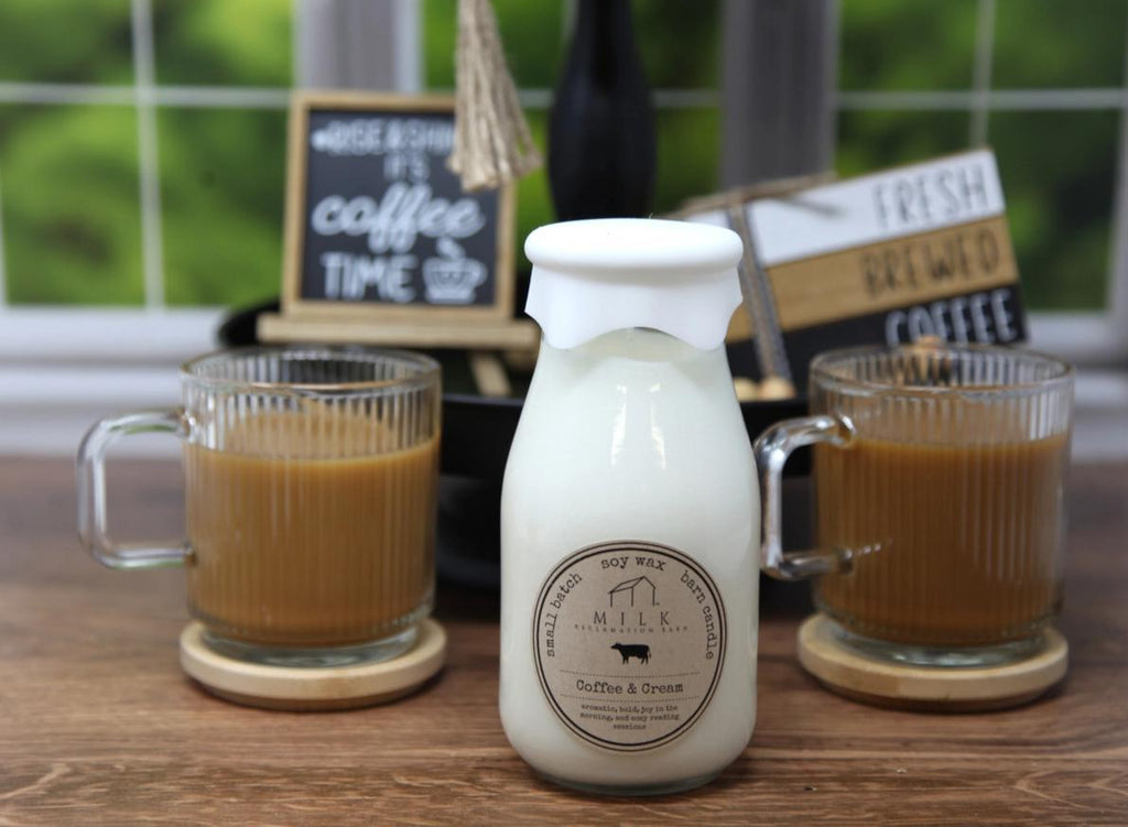 Milk Bottle Candle - Coffee & Cream