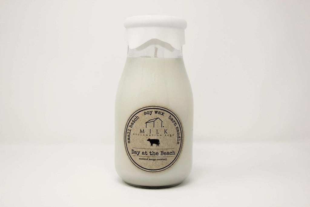 Milk Bottle Candle - Day at the Beach