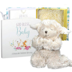 God Bless Baby Gift Set - Book and Praying Lamb