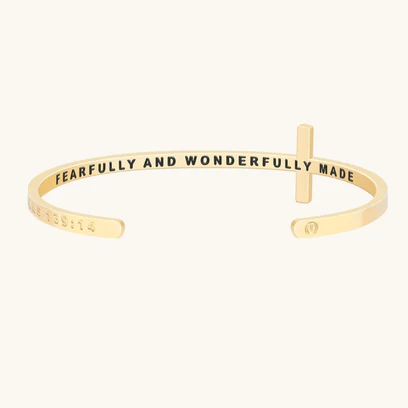 Cross Bracelet - Fearfully & Wonderfully Made (Psalm 139:14)