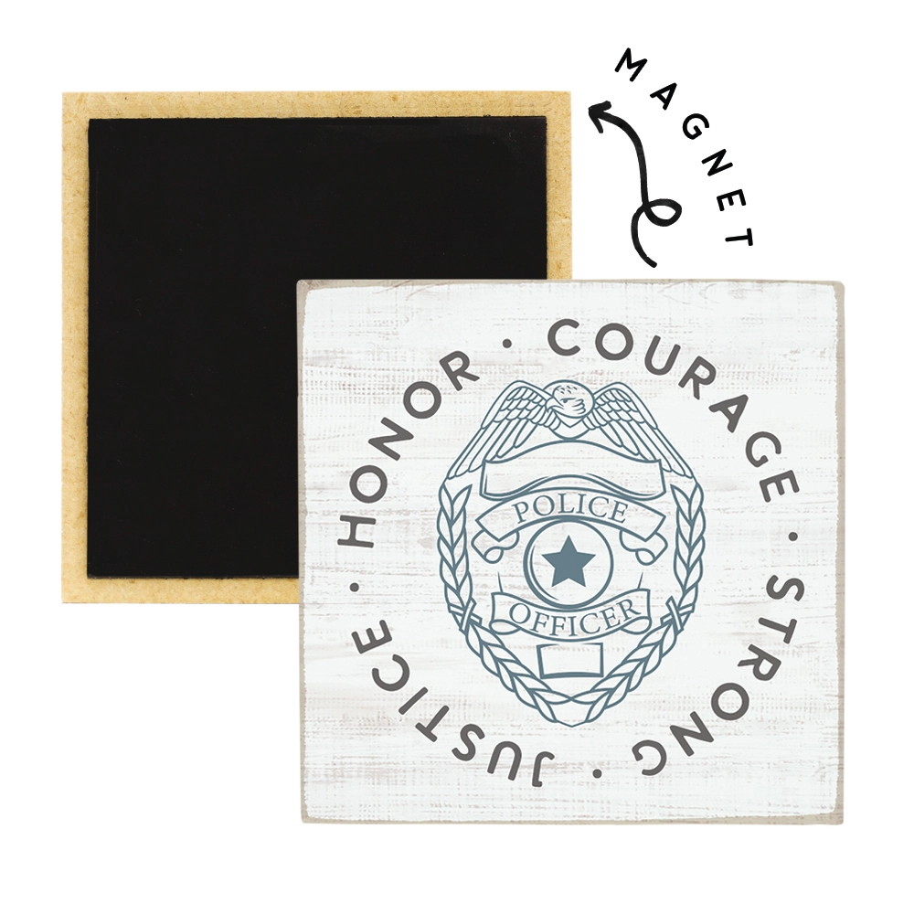 Magnet - Square "Police Officer Justice"