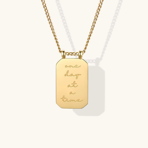 Necklace - MantraBand Note To Self "One Day At A Time"