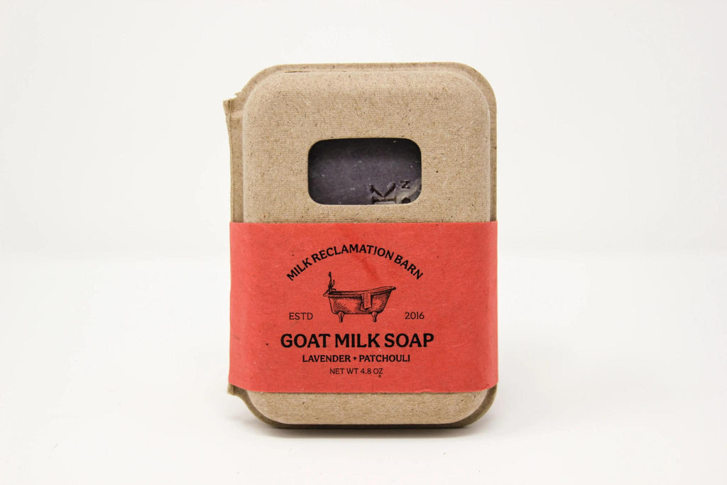 Hand Crafted Bar Soap in Sustainable Packaging - Goat Milk Lavender Patchouli