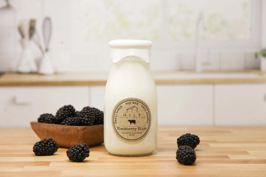 Milk Bottle Candle - Blackberry Bliss
