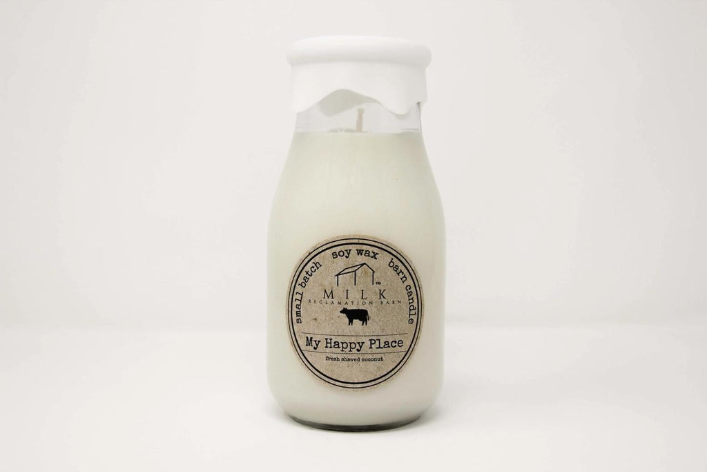 Milk Bottle Candle - My Happy Place