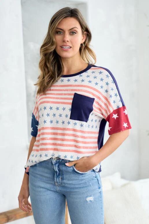 Alma Ivory Short Sleeve Top