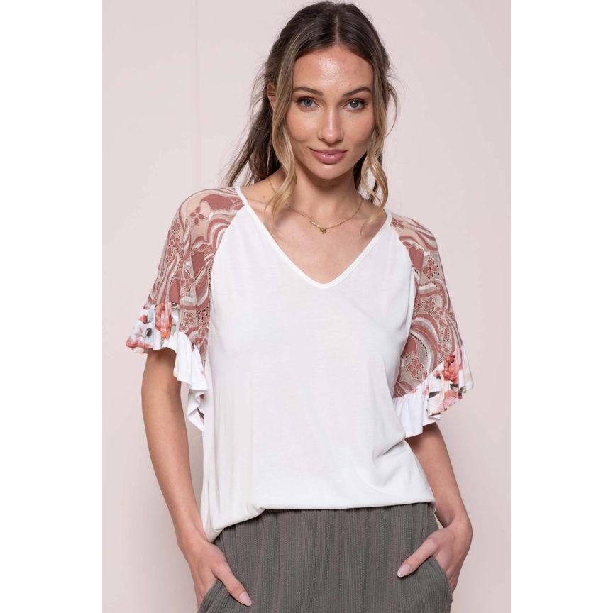 Opal Solid Knit Top - Ivory