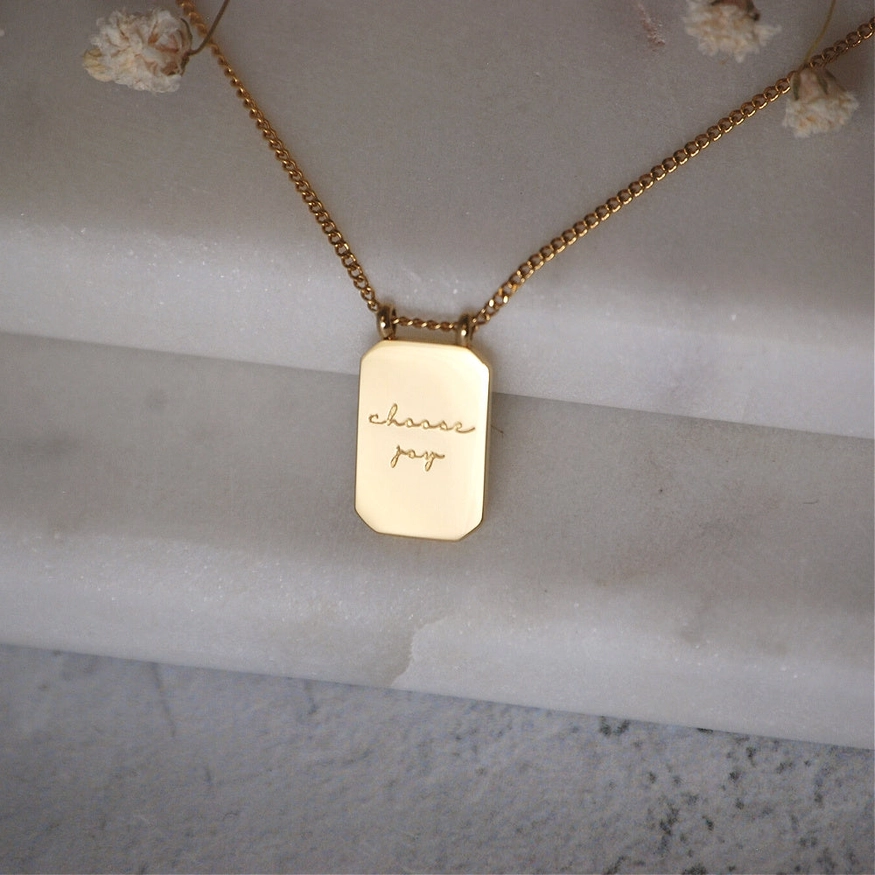 Necklace - MantraBand Note To Self "Choose Joy"