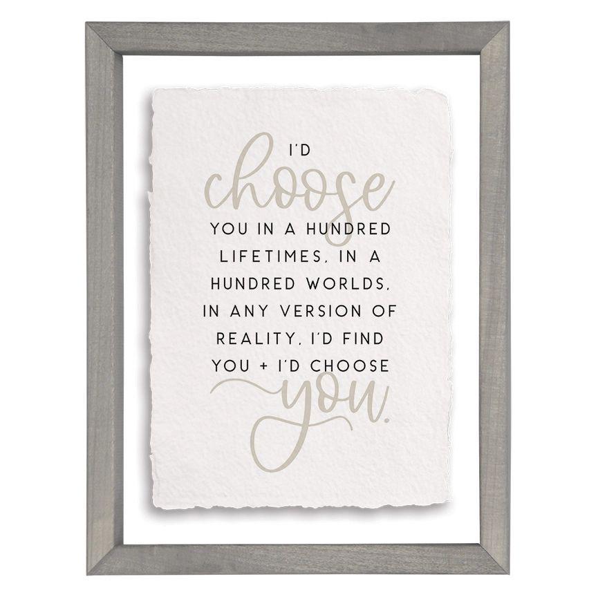 I'd Choose You - Floating Wall Art Rectangle