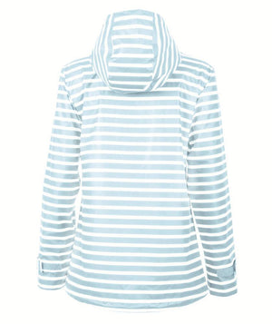 Rainjacket 5990 - Stripe Aqua and White