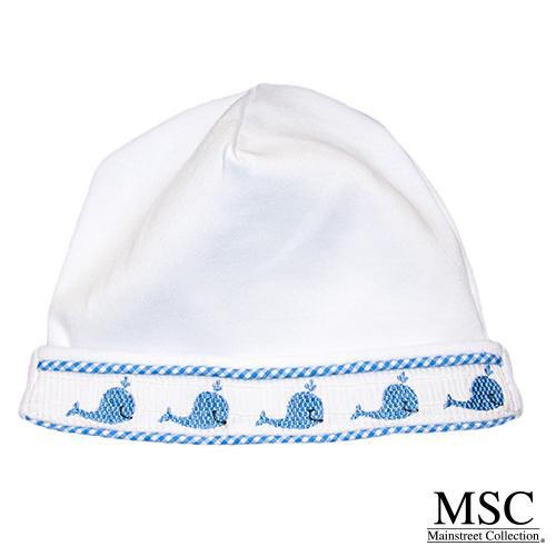 Smocked Beanie - Blue Whale