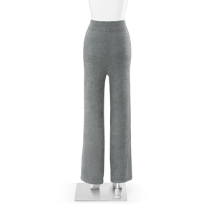 Cozy Knit Microfiber Pants - Grey