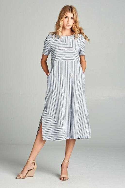 Rylee Woven Dress - Navy