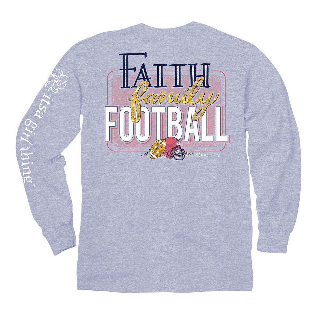 Itsa - Faith Family Football - Long Sleeve - Sport Grey