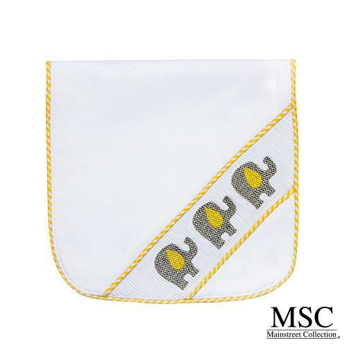 Smocked Burp Cloth - Yellow Elephant