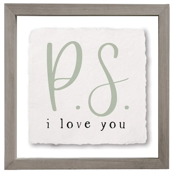 P.S. I Love You - Floating Wall Art Square