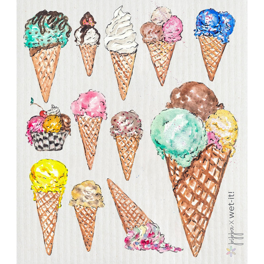 Wet-It! Swedish Cloth - Pippa Ice Cream Cones