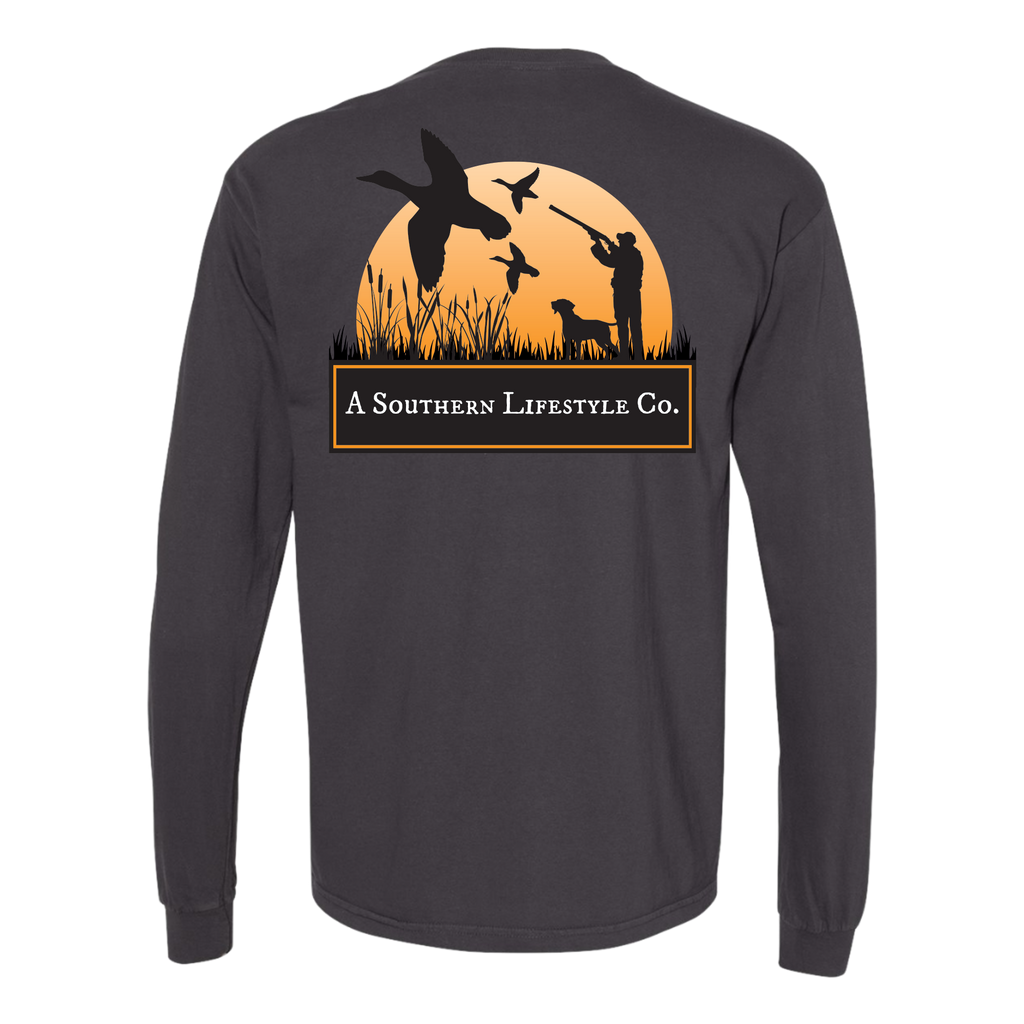 Duck Down Long Sleeve Tee - Granite