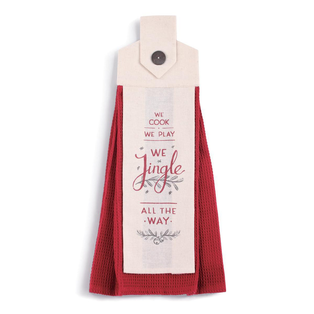 Christmas Button Loop Tea Towel - Jingle All The Way