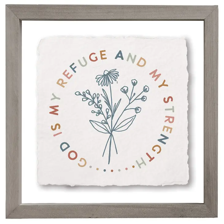 Refuge and Strength - Floating Art Square