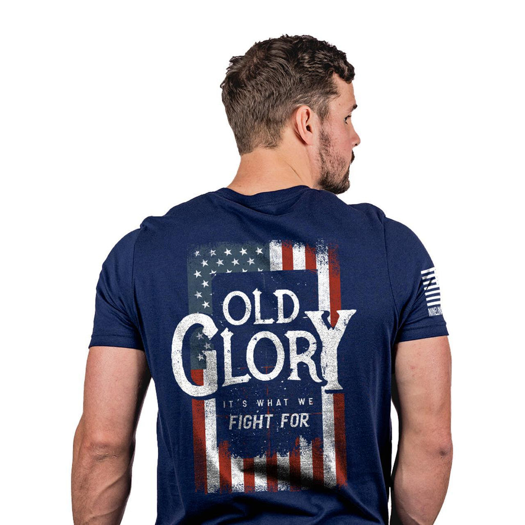 Old Glory What We Fight For Men's Short Sleeve - Navy