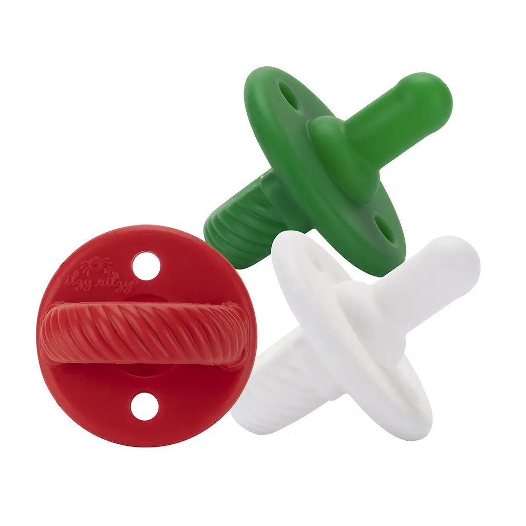 Sweetie Soother Cable Pacifier Set - 3 Holiday Colors