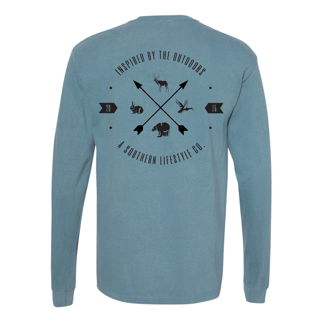 Point South Long Sleeve Tee - Ice Blue