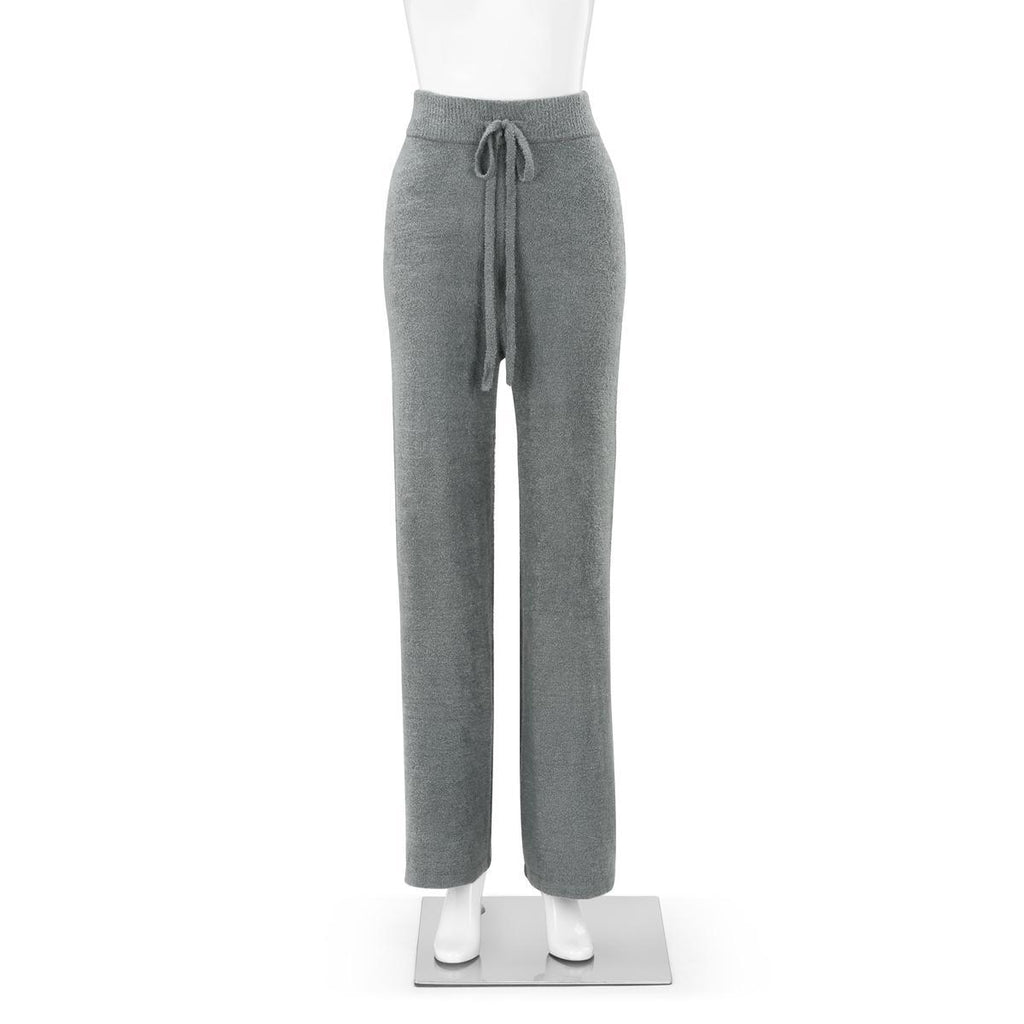 Cozy Knit Microfiber Pants - Grey