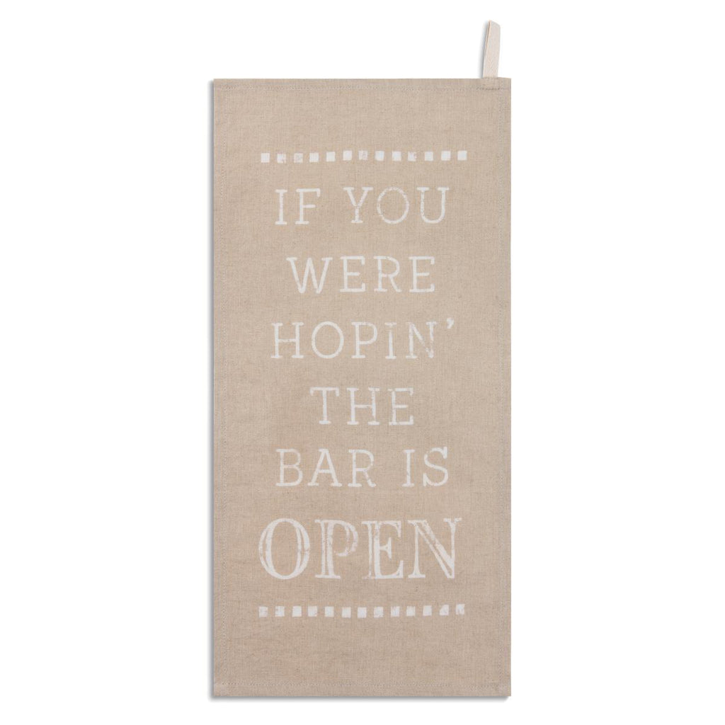 Bar Towel - The Bar Is Open