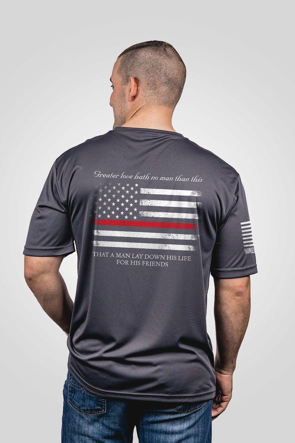 Thin Red Line T-Shirt - Grey