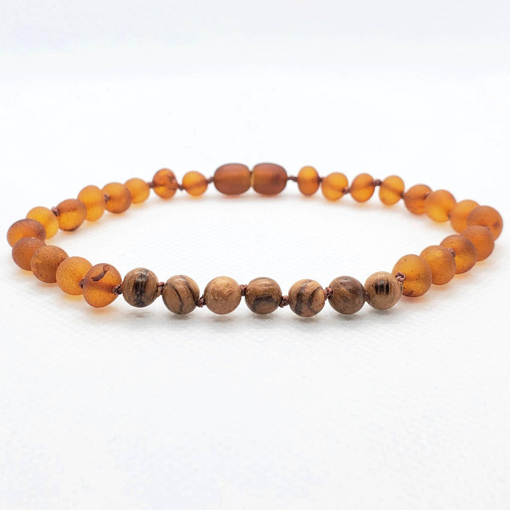 RBA - Adult Baltic Amber + Gemstone Anklet