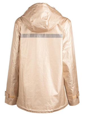 Rainjacket with Printed Floral Lining 5197 - Champagne