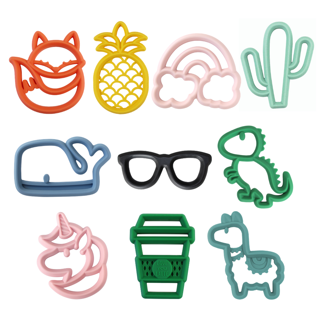 Chew Crew Silicone Baby Teethers