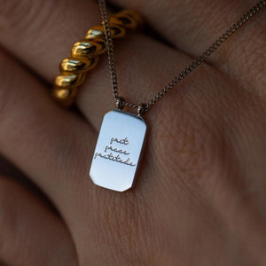 Necklace - MantraBand Note To Self "Grit Grace Gratitude"