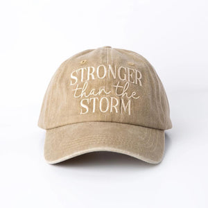 Baseball Cap - Khaki (Pigment Dye) - Stronger Than The Storm