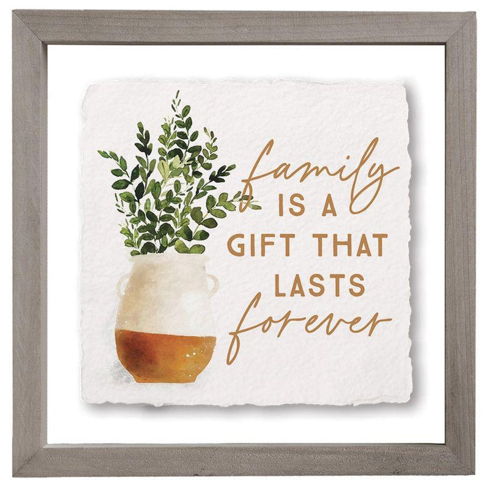 Family Forever Pot - Floating Wall Art Square