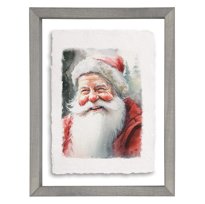 Watercolor Santa - Floating Wall Art Rectangle