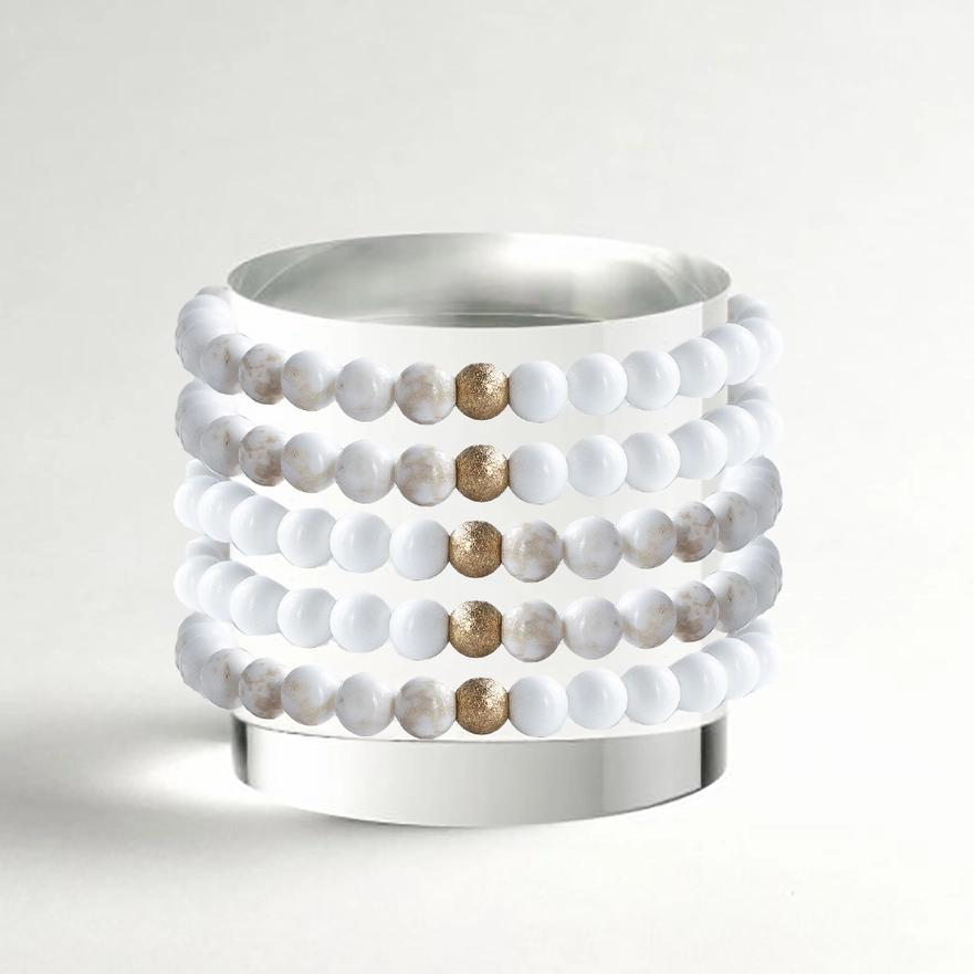 Lenny & Eva Gemstone Bracelet - Howlite