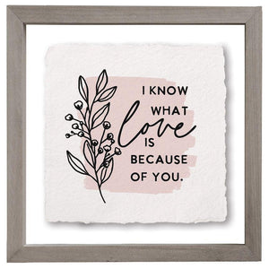 Know What Love Is - Floating Wall Art Square