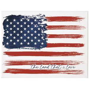 Wrapped Canvas - Land I Love Flag