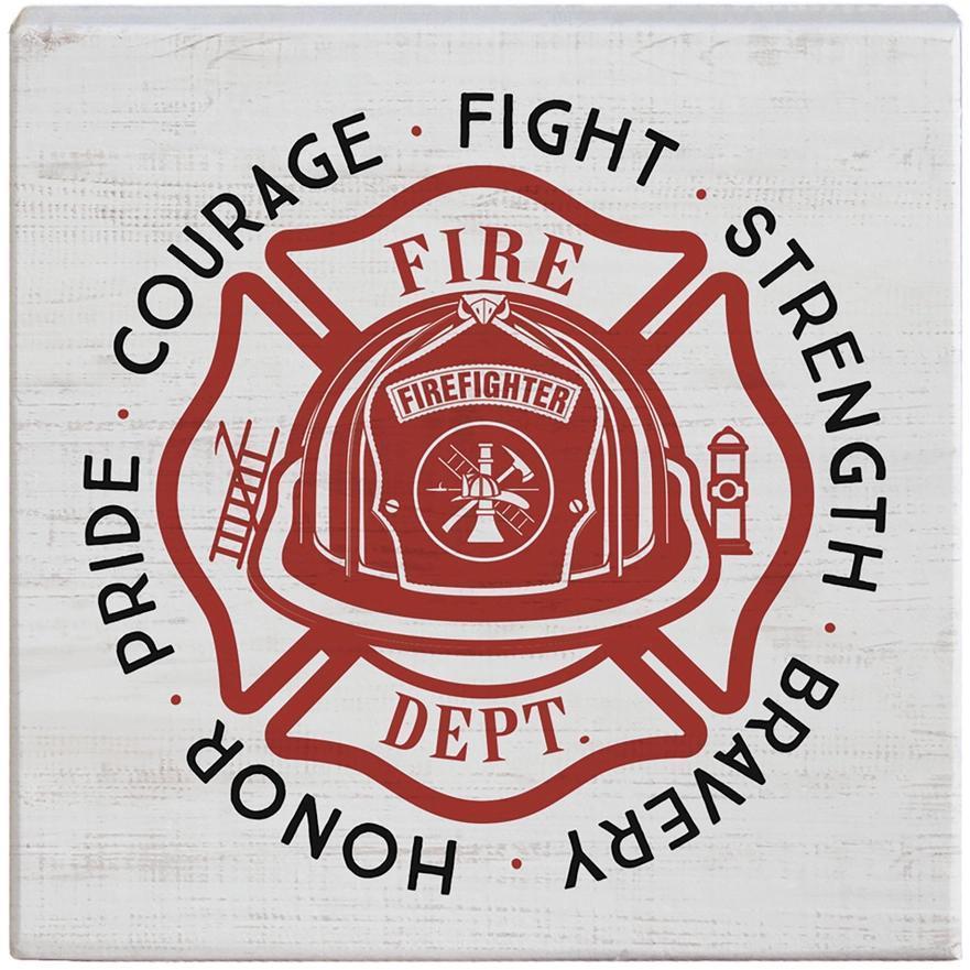 Firefighter Emblem - Small Talk Square