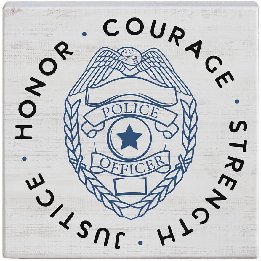 Police Emblem - Small Talk Square
