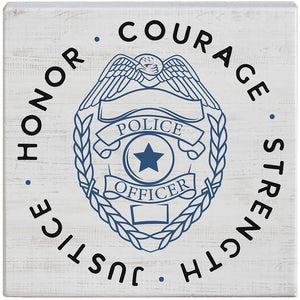 Police Emblem - Small Talk Square