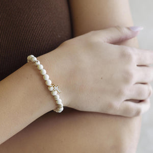 Lenny & Eva Bracelet -Symbolic Stones Scripture Cross Bracelet Howlite