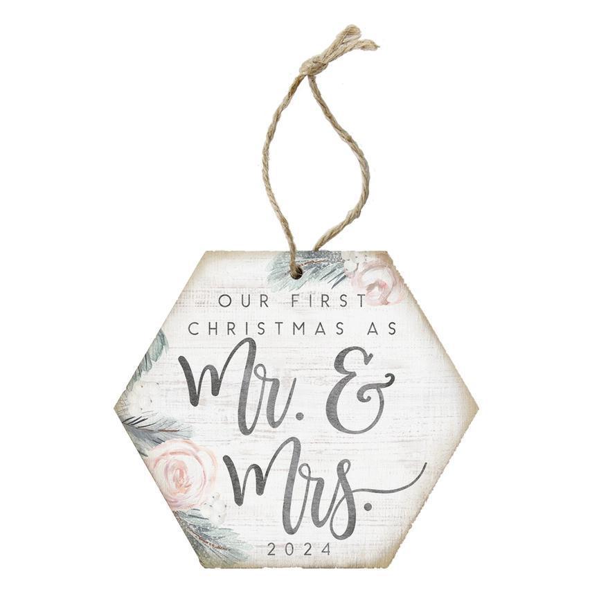 Christmas Ornament - Mr. & Mrs. Floral