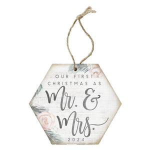 Christmas Ornament - Mr. & Mrs. Floral