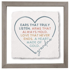 Ears Listen Heart - Floating Wall Art Square