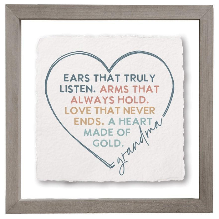 Ears Listen Heart - Floating Wall Art Square